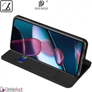 Dux Ducis dirbtinės odos atverčiamas dėklas - juodas (telefonams Motorola Edge 30 Pro) Dux Ducis dirbtinės odos atverčiamas dėklas - juodas (telefonams Motorola Edge 30 Pro)